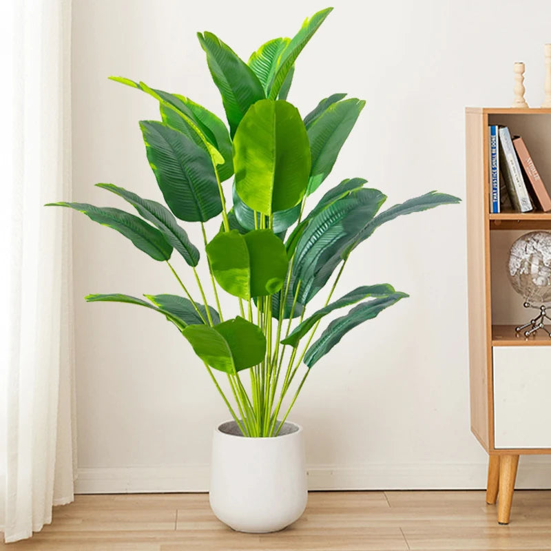 1pc Artificial Plants Large Tropical Palm Tree Fake Plants Leaves Real Touch, For Home Garden Party Decor